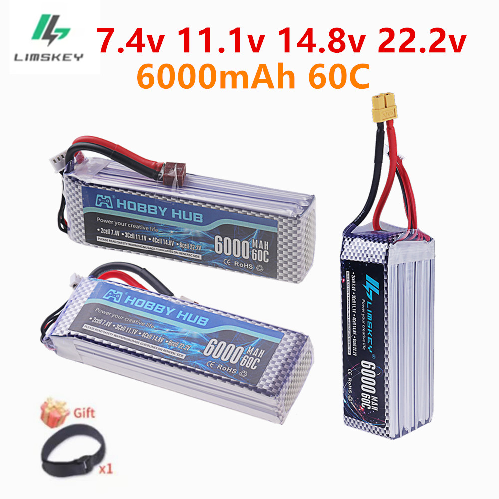 7.4V 11.1V 14.8V 22.2V 6000mAh - 4S Lipo Battery 14.8V 6000Mah recension och pris